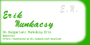 erik munkacsy business card